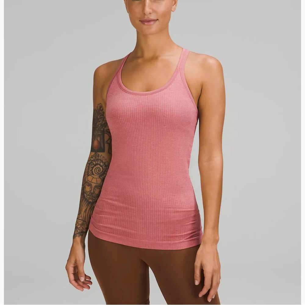 LULULEMON ebb to street tank in brier rose